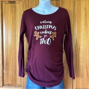 Motherhood Maternity Burgundy Long Sleeve Tee